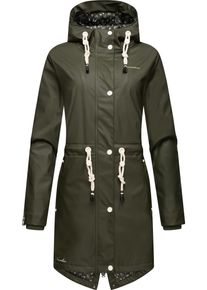 Navahoo Damen Regenjacke "Flower of Ocean", grün, modisch, Gr. L, Obermaterial: 70% Polyester, 30% Polyurethan, Innenfutter: 100% Polyester,