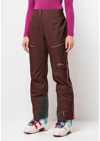 Jack Wolfskin Damen Skihose "ALPSPITZE PRO 3L PANTS W", braun, Gr. 46, 1. OBERSTOFF 100% POLYAMID 2. OBERSTOFF 100% POLYAMID 1.FUTTER 100% POLYESTER