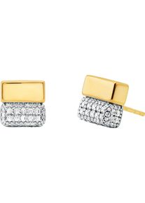 Michael Kors Damen Paar Ohrstecker "Schmuck Geschenk Silber 925 Premium Kors Brilliance, MKC1754CZ931", Silber 925 (Sterlingsilber), gold, Silber 925
