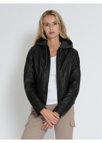 Mustang Damen Lederjacke "31022244", schwarz, Gr. S, Obermaterial: 100% Lammleder / Innenfutter: 100% Baumwolle / Ärmelfutter: 100% Polyester /