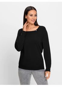 Heine Damen Strickpullover "Pullover", schwarz, Gr. 34, unifarben, 70% Viskose, 30% Polyamid, Pullover
