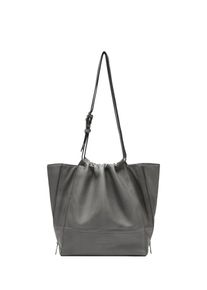Damen Shopper "Shopper M LOU 2 3D LEATHER", Liebeskind Berlin, grau, Leder, Taschen
