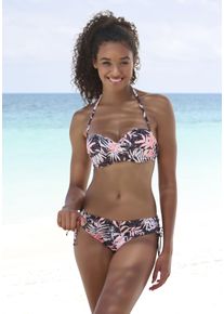 Buffalo Damen Bügel-Bandeau-Bikini-Top "Branda", bunt, Gr. 36, bedruckt, Recycling-Polyamid, Bikini-Oberteile, mit floralem Design