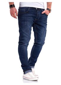 Rello & Reese RELLO & REESE Herren Slim-fit-Jeans, blau, Gr. 31, 97% Baumwolle, 3% Elasthan, Jeans, mit schmalem Bein