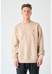 Cleptomanicx Herren Sweatshirt "Ligull Boxy", braun, casual, Gr. XL, bestickt, 100% Baumwolle, Sweatshirts, mit kleiner Möwenstickerei