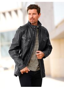 Marco Donati Herren Lederjacke, grau, Gr. 50, unifarben, 100% Leder, Jacken