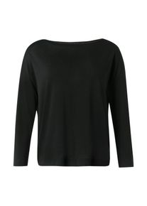 comma, COMMA Damen Langarmshirt, schwarz, casual, Gr. 36, Obermaterial: 67% Lyocell, 33% Baumwolle, Shirts, mit modernem Schnitt