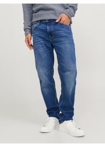 Jack & Jones JACK & JONES Herren Regular-fit-Jeans "JJICLARK JJORIGINAL JJ 678 NOOS", blau, modisch, Gr. 29, Abriebeffekte, Denim/Jeans, Obermaterial: 80%