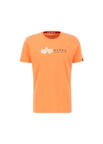 Herren T-Shirt "Alpha Industries Men - T-Shirts Alpha Label T-Shirt PP", orange, Gr. XXL, Alpha Industries, Obermaterial: 100% Baumwolle, Shirts