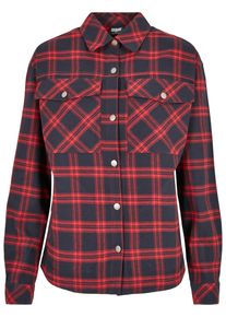 Urban Classics Damen Langarmhemd "Urban Classics Damen Ladies Oversized Overshirt", bunt, Gr. S, 100% Baumwolle, Hemden