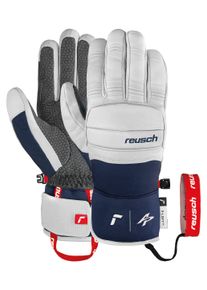 Reusch Damen Skihandschuhe "Alexis Pinturault", weiß, sportlich, Gr. 11, mehrfarbig, 60% Polyester, 40% Ziegenleder, Handschuhe, mit winddichter und