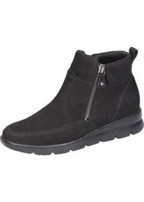 Waldläufer WALDLÄUFER Damen Schlupfboots "H-BRUNI", Gr. 5,5, schwarz, Nubukleder, unifarben, klassisch, Schuhe, Winterboots, Stiefelette, Bequemschuh in