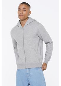 Harlem Soul Herren Kapuzensweatjacke, grau, casual, Gr. XXXL, unifarben, Material: 65% Baumwolle, 35% Polyester, Sweatjacken, mit Baumwolle
