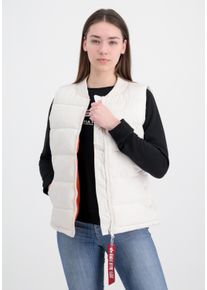 Damen Blouson "Alpha Industries Women - Vests Puffer Vest Women", weiß, Gr. XL, Alpha Industries, Obermaterial/Füllung: 100% Polyester, Futter: 100%