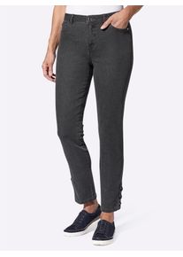 Casual Looks Damen Bequeme Jeans, grau, Gr. 46, unifarben, 78% Baumwolle, 20% Polyester, 2% Elasthan, Jeans