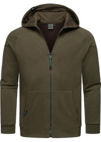 Ragwear Herren Kapuzensweatjacke "Zenway", grün, Basic, Gr. XL, Sweatware, Obermaterial: 70% Baumwolle, 30% Polyester, Sweatjacken, Herren Basic