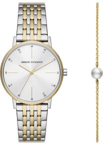 Armani Exchange Damen Quarzuhr, silber, Armbanduhren, Armbanduhr, Damenuhr, ideal auch als Geschenk, analog