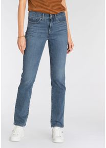 Levi's LEVI'S Damen Gerade Jeans "314 Shaping Straight", blau, casual, Gr. 31, unifarben, Denim/Jeans, Obermaterial: 60% Baumwolle, 23% Viskose, 16%