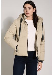 Cecil Damen Steppjacke, beige, casual, Gr. L, unifarben, Stoff, Obermaterial: 100% Polyester; Futter: 100% Polyester, Jacken, mit Kapuze