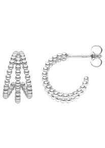 Jobo Damen Paar Creolen "Halbcreolen", Silber 925 (Sterlingsilber), silber, Silber 925 (Sterlingsilber), Ohrringe, 925 Silber 14 mm