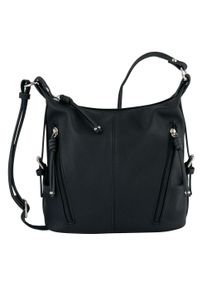 Tom Tailor Damen Umhängetasche "CAIA Cross bag M", schwarz, Lederimitat, Polyurethan (PU), Taschen, mit schönen Details
