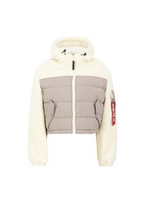 Damen Winterjacke "Alpha Industries Women - Cold Weather Jackets Teddy Puffer Women", beige, Gr. M, Alpha Industries, Obermaterial/Futter: 100%
