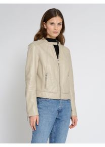Maze Damen Lederjacke "Grenada", beige, Gr. XL, Obermaterial: 100% Lammleder / Futter: 100% Polyester, Jacken
