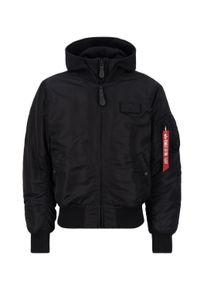 Herren Bomberjacke "Alpha Industries Men - Bomber Jackets MA-1 Zip Hood Back Print", schwarz-weiß, Gr. XXL, Alpha Industries, Obermaterial: 100%