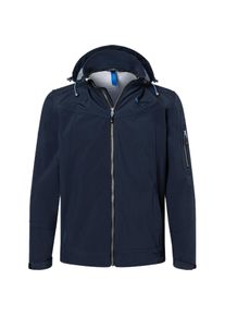 DEPROC Active Herren Softshelljacke "DEXTER PEAK MEN", blau, casual, Gr. 48, 96% Polyester; 4% Elastan mit TPU Membrane, Jacken, mit abnehmbarer