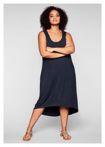sheego Damen Strandkleid "Große Größen", blau, casual, Gr. 42, unifarben, Obermaterial: 95% Viskose, 5% Elasthan, Kleider, mit Taschen, im