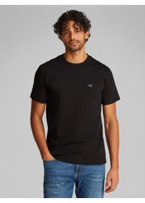 Herren Rundhalsshirt "WOVEN LABEL REGULAR TEE", schwarz, casual, Gr. XXXL, Calvin Klein Jeans, unifarben, Single Jersey, Obermaterial: 100%