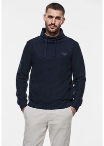 Street One MEN Herren Sweatshirt, blau, casual, Gr. L, unifarben, Sweatware, 63% Polyester, 34% Baumwolle, 3% Elasthan, Sweatshirts, im angenehmen
