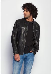Maze Herren Lederjacke "Flint", schwarz, Gr. M, Obermaterial: 100% Lammleder / Futter: 100% Polyester, Jacken