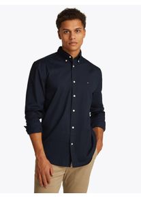 Tommy Hilfiger Herren Langarmhemd "CORE FLEX POPLIN SOLID RF SHIRT", blau, casual, Gr. S, Web, Obermaterial: 100% Baumwolle, Hemden