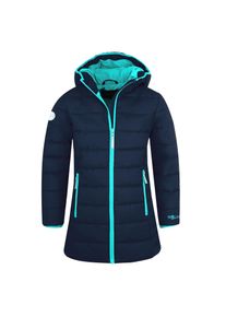 Trollkids Kinder Funktionsmantel "GIRLS STAVANGER COAT", blau, sportlich, Gr. 98, unifarben, kontrastfarbene Details, Steppware, Obermaterial: 100%