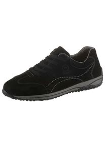 Gabor Damen Schnürschuh "FLORENZ", Gr. 38, schwarz, Nubukleder, unifarben, sportlich, Schuhe, mit kontrastfarbenen Ziernähten, Freizeitschuh,