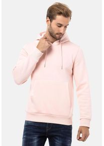 Cipo & Baxx CIPO & BAXX Herren Sweatshirt "Sweatshirts", pink, Basic, Gr. S, unifarben, 70% Baumwolle;30% Polyester, Sweatshirts, mit Kapuze, CL557