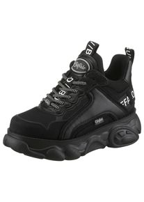 Buffalo Damen Plateausneaker "CHAI", Gr. 40, schwarz, Lederimitat, Nubuklederimitat, Textil, unifarben, kontrastfarbene Details, sportlich, Schuhe,
