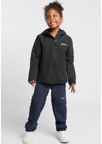 Jack Wolfskin Kinder Softshelljacke "SOLYD JACKET K", schwarz, Gr. 116, OBERSTOFF: 91% POLYAMID, 9% ELASTHAN; Futter: 100% POLYESTER, Jacken