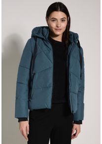 Cecil Damen Steppjacke, blau, casual, Gr. L, unifarben, Stoff, Obermaterial: 100% Polyester; Futter: 100% Polyester, Jacken, mit Kapuze