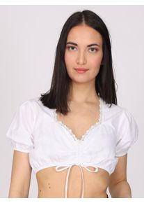 JCC Damen Trachtenbluse "31023117", weiß, Gr. 44, Obermaterial: 85% Polyester, 15% Viskose, Blusen