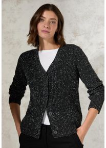 Cecil Damen Cardigan, schwarz, casual, Gr. XXL, unifarben, Web, 55% Baumwolle, 33% Polyacryl, 12% Nylon, Strickjacken, im soften Baumwoll-Mix