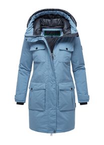 Navahoo Damen Winterjacke "Eissturm 14", blau, sportlich, Gr. M, Material: 100% Polyester, Jacken, Wasserabweisende Jacke mit Kapuze