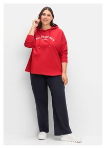 sheego Damen Stretch-Hose "Große Größen", blau, casual, Gr. 40, unifarben, Obermaterial: 98% Baumwolle, 2% Elasthan, Hosen, im Curvy-Schnitt ELLA