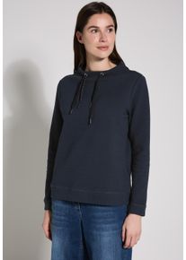 Cecil Damen Sweatshirt, blau, casual, Gr. S, Strukturmuster, Sweatware, 70% Baumwolle, 27% Viskose, 3% Elasthan, Sweatshirts, mit elastischem