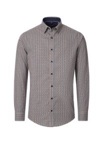Casamoda Herren Langarmhemd "Casamoda Freizeithemd Print", orange, Gr. XL, bedruckt, 100% Baumwolle, Hemden