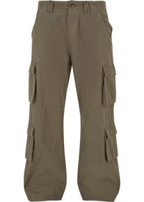 Urban Classics Herren Cargohose "Urban Classics Herren Double Cargo Pants", grün, Gr. 38, unifarben, 100% Baumwolle, Hosen
