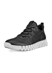 Ecco Herren Slip-On Sneaker "GRUUV M", Gr. 40, schwarz, Leder, sportlich, Schuhe, mit innovativer Laufsohle, Freizeitschuh, Halbschuh, Schnürschuh
