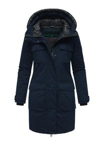 Navahoo Damen Winterjacke "Eissturm 14", blau, sportlich, Gr. L, Material: 100% Polyester, Jacken, Wasserabweisende Jacke mit Kapuze