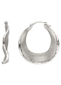 Jobo Damen Paar Creolen, Silber 925 (Sterlingsilber), silber, Silber 925 (Sterlingsilber), Ohrringe, 925 Silber matt 22 mm